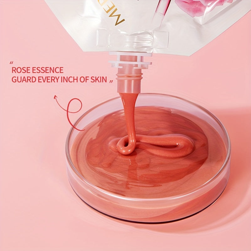 [10 Pack Rose Soft Mask] 10 Pack Rose Essence Moisturizing Soft Mask 6gx | with Collagen, Rose Oil and Hyaluronic Acid for Soft, Radiant Light Beige Skin