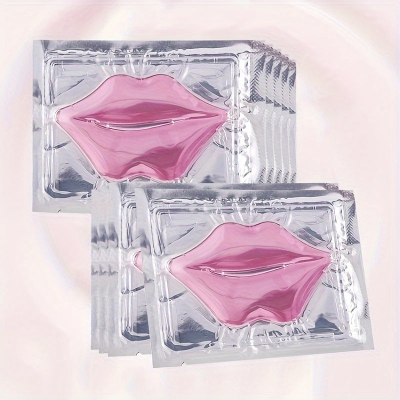 10pcs Hyaluronic acid Pink Lip Mask Patch for Hydrated Lips, Moisturizing And Hydrating counter-Dry Lip Care & & Lip Sleeping & Lip Nourishes & Lip Smoothing Mother Gifts Set Gifts for Women