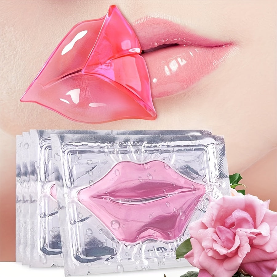 10pcs Hyaluronic acid Pink Lip Mask Patch for Hydrated Lips, Moisturizing And Hydrating counter-Dry Lip Care & & Lip Sleeping & Lip Nourishes & Lip Smoothing Mother Gifts Set Gifts for Women