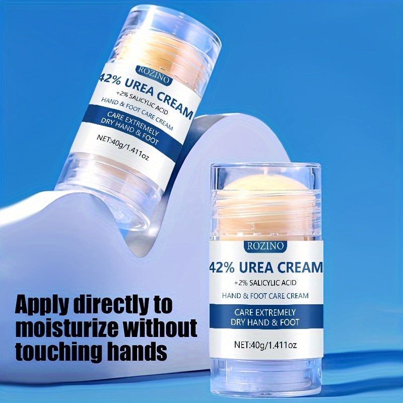 1.41oz Urea Cream Stick 42% Plus Salicylic Acid 2%, Foot Cream For Dry Cracked Feet Heels Knees Elbows Hands, Moisturizer Toenail Softener For Feet Care
