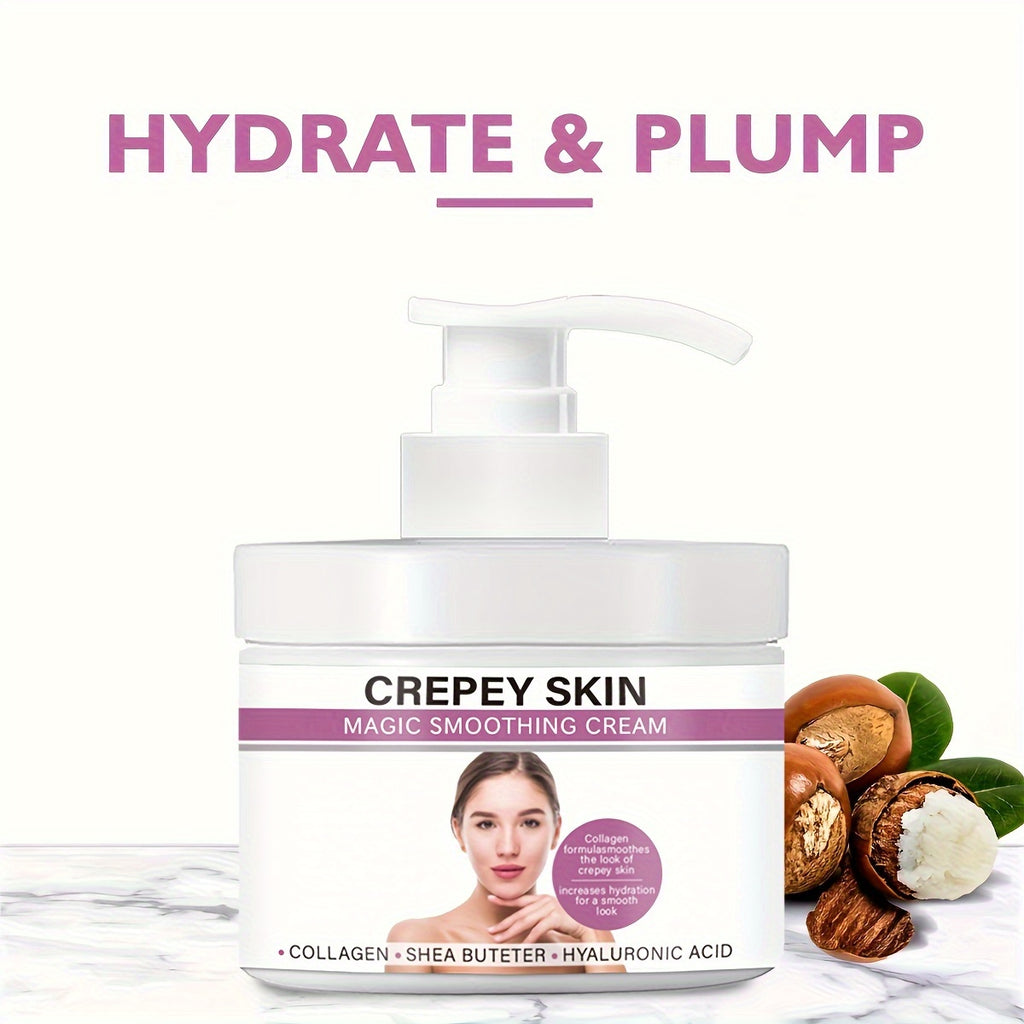 300g Avocado Crepey Skin Care Cream Wrinkle Smoothing Lotion  Contains Collagen & Hyaluronic Acid To Improve Elasticity & Sagging Skin Body Skin Care Products For Face, Arms, Neck, Hand, Feet & Body With Plant Squalane