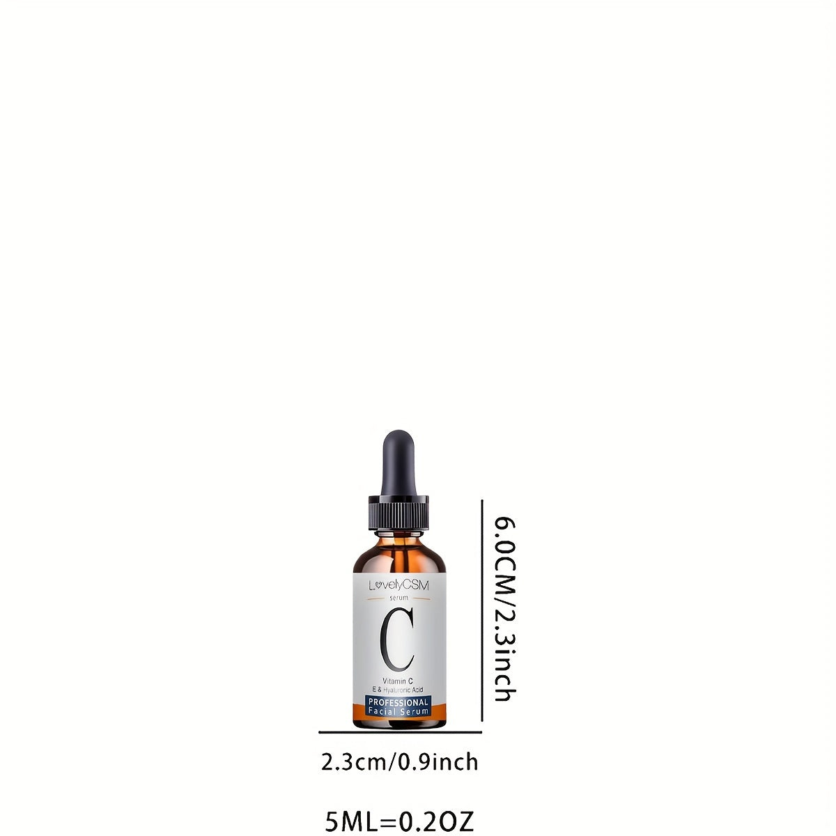 5ml/15ml/30ml/50ml LovelySm C Professional Facial Serum, Vitamin C, Vitamin E and Hyaluronic Acid, Moisturizing, Nourishing, Hydrating, Alcohol-Free, for All Skin Type