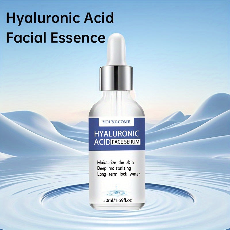 30ml/50ml Pure Hyaluronic Acid Face Serum, With Plant Squalane, Refreshing And Non-Greasy Facial Essence, Enhances Hydration Of Dry Skin, Nourishes Dry And Rough Skin
