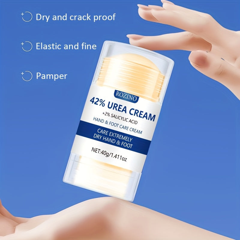 1.41oz Urea Cream Stick 42% Plus Salicylic Acid 2%, Foot Cream For Dry Cracked Feet Heels Knees Elbows Hands, Moisturizer Toenail Softener For Feet Care