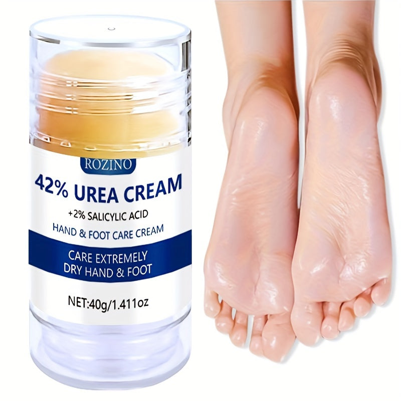 1.41oz Urea Cream Stick 42% Plus Salicylic Acid 2%, Foot Cream For Dry Cracked Feet Heels Knees Elbows Hands, Moisturizer Toenail Softener For Feet Care