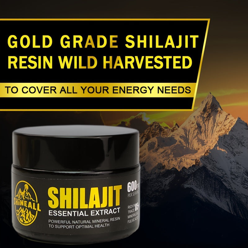 1btl/1.76oz, Pure Himalayan Shilajit Resin, Natural Shilajit Resin With 85+ Trace Minerals, 75%+ Fulvic Acid For Energy Boost, Golden Grade Pure Shilajit For Men And Women For Energy And Overall Health