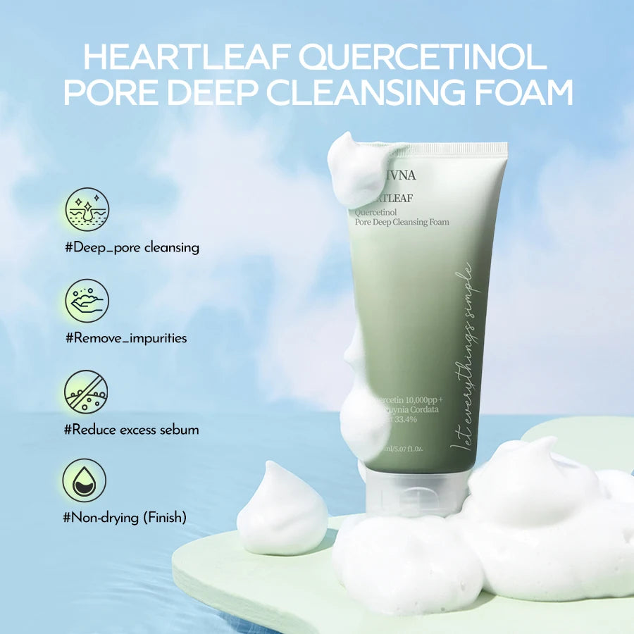 Sanlivna Korean Skincare Heartleaf 3-Piece Set - Soothing Cleanse & Pore Care with Quercetin