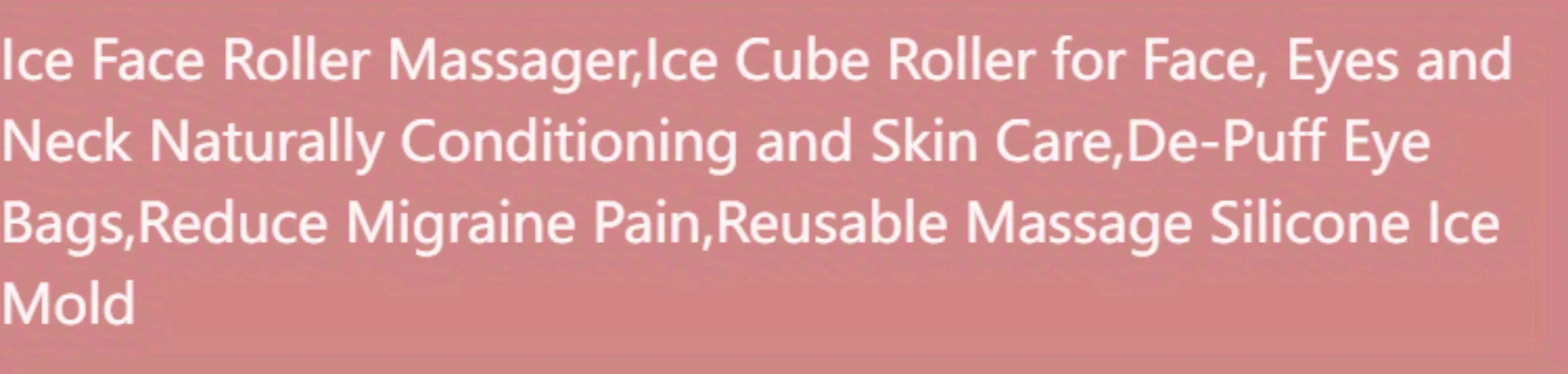Ice Facial Roller Skin Care Beauty Lifting Contouring Tools Ice Cube Trays Ice Globe Balls Face Massager Skin Care Tool
