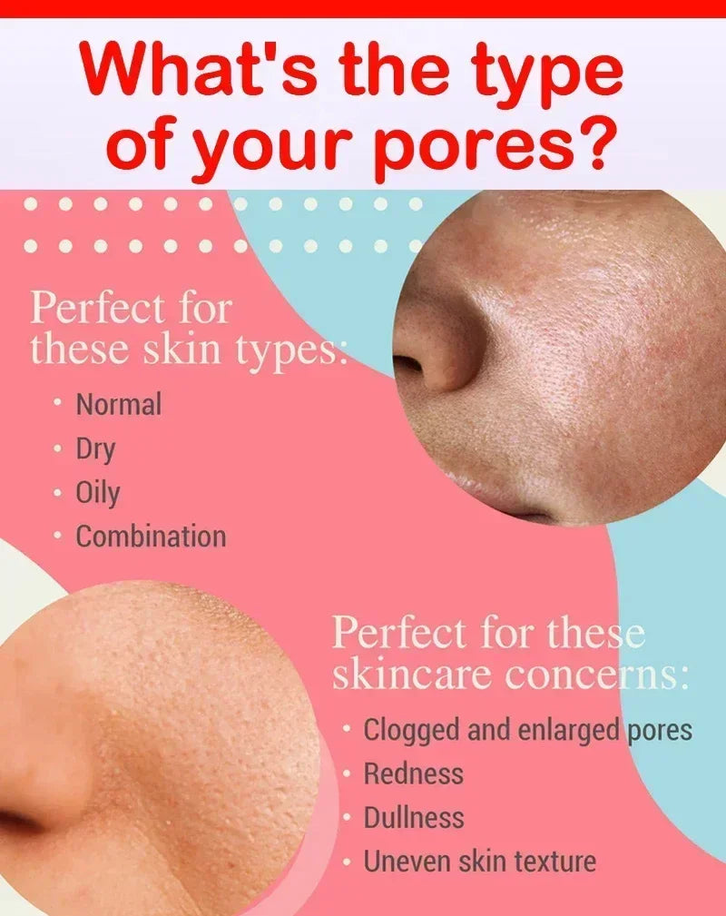 Pore Shrink Face Serum Remove Blackheads Acne Acidity Oil Control Repair Essence Moisturizing Nourish Pores Firming Facial Care
