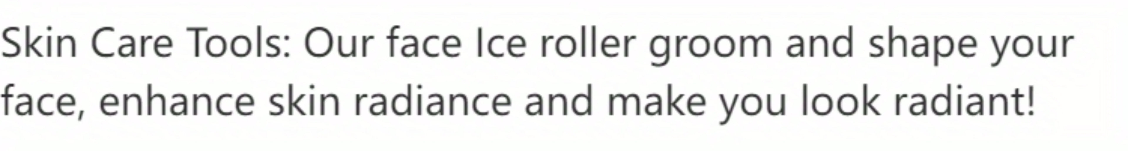 Ice Facial Roller Skin Care Beauty Lifting Contouring Tools Ice Cube Trays Ice Globe Balls Face Massager Skin Care Tool