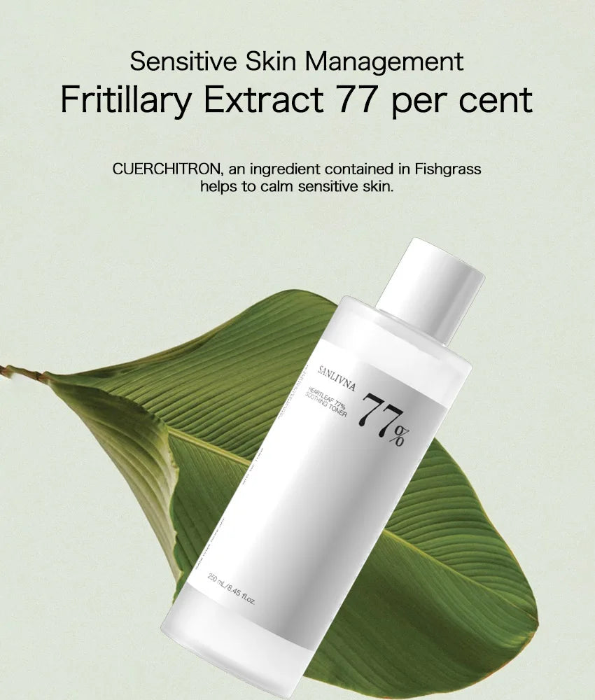 Sanlivna Korean Skincare Heartleaf 3-Piece Set - Soothing Cleanse & Pore Care with Quercetin