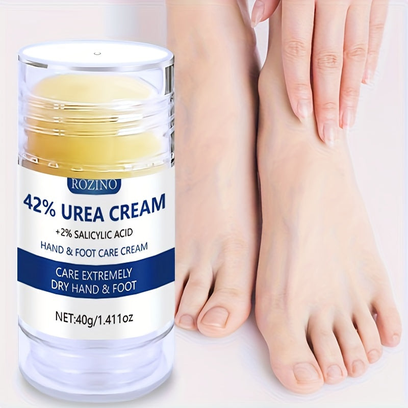 1.41oz Urea Cream Stick 42% Plus Salicylic Acid 2%, Foot Cream For Dry Cracked Feet Heels Knees Elbows Hands, Moisturizer Toenail Softener For Feet Care