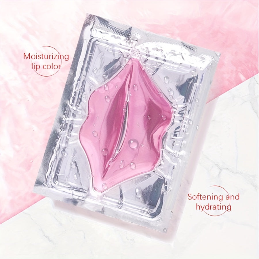 10pcs Hyaluronic acid Pink Lip Mask Patch for Hydrated Lips, Moisturizing And Hydrating counter-Dry Lip Care & & Lip Sleeping & Lip Nourishes & Lip Smoothing Mother Gifts Set Gifts for Women