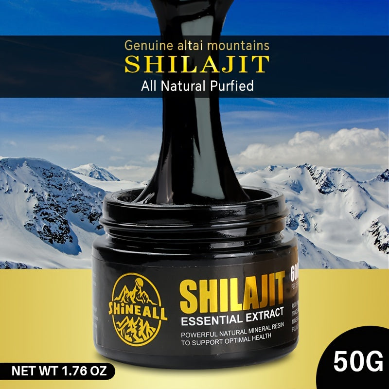 1btl/1.76oz, Pure Himalayan Shilajit Resin, Natural Shilajit Resin With 85+ Trace Minerals, 75%+ Fulvic Acid For Energy Boost, Golden Grade Pure Shilajit For Men And Women For Energy And Overall Health
