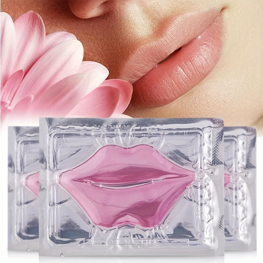 10pcs Hyaluronic acid Pink Lip Mask Patch for Hydrated Lips, Moisturizing And Hydrating counter-Dry Lip Care & & Lip Sleeping & Lip Nourishes & Lip Smoothing Mother Gifts Set Gifts for Women