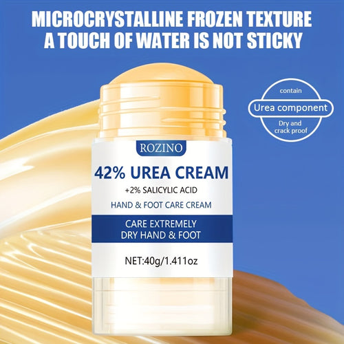 1.41oz Urea Cream Stick 42% Plus Salicylic Acid 2%, Foot Cream For Dry Cracked Feet Heels Knees Elbows Hands, Moisturizer Toenail Softener For Feet Care