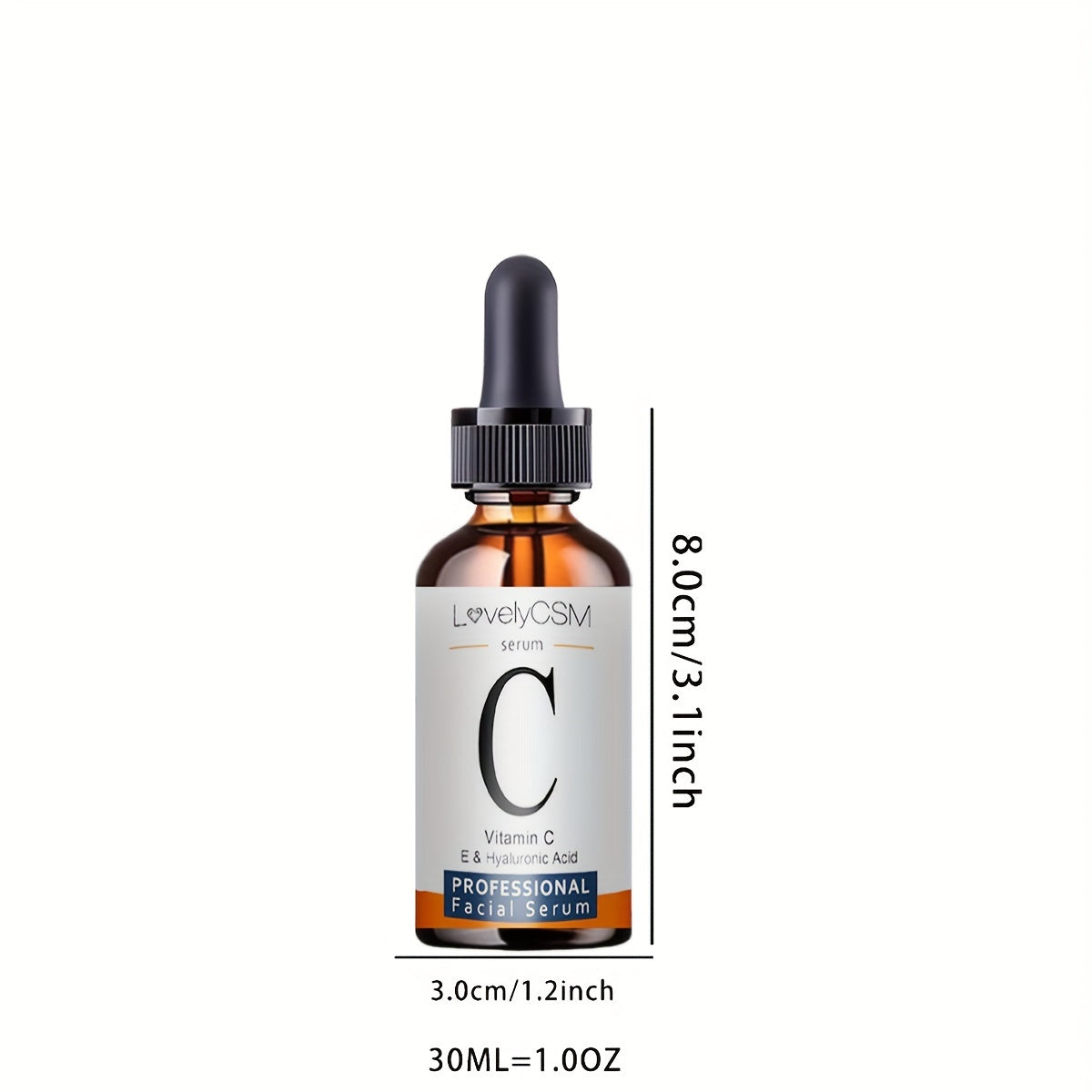 5ml/15ml/30ml/50ml LovelySm C Professional Facial Serum, Vitamin C, Vitamin E and Hyaluronic Acid, Moisturizing, Nourishing, Hydrating, Alcohol-Free, for All Skin Type