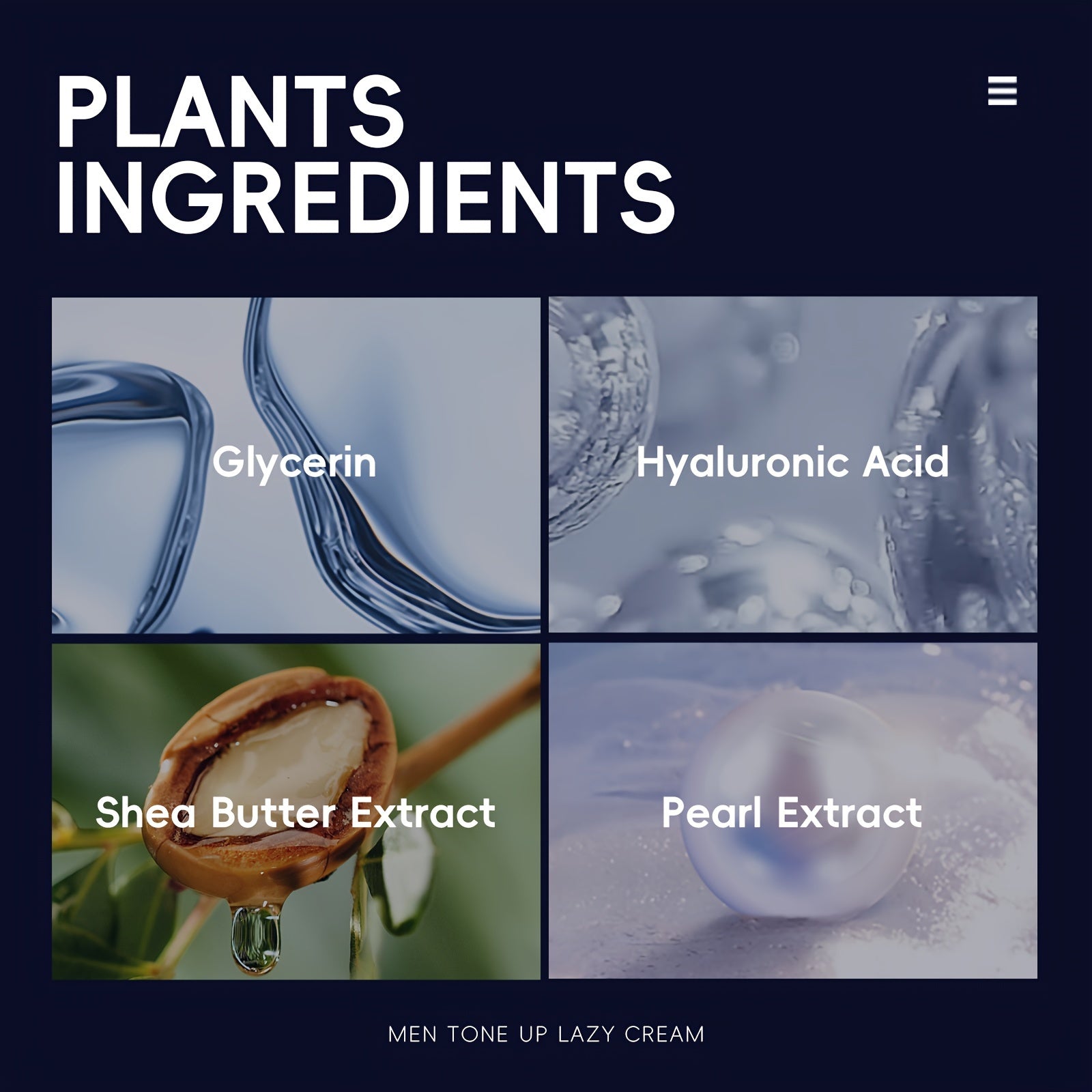 1pc LAOKU Men's Tone-Up Cream, 1.76oz - Shea Butter & Hyaluronic Acid, Pearl Powder for Even Skin Tone & Pore Minimization, Moisturizing Brightening Cream for All Skin Types