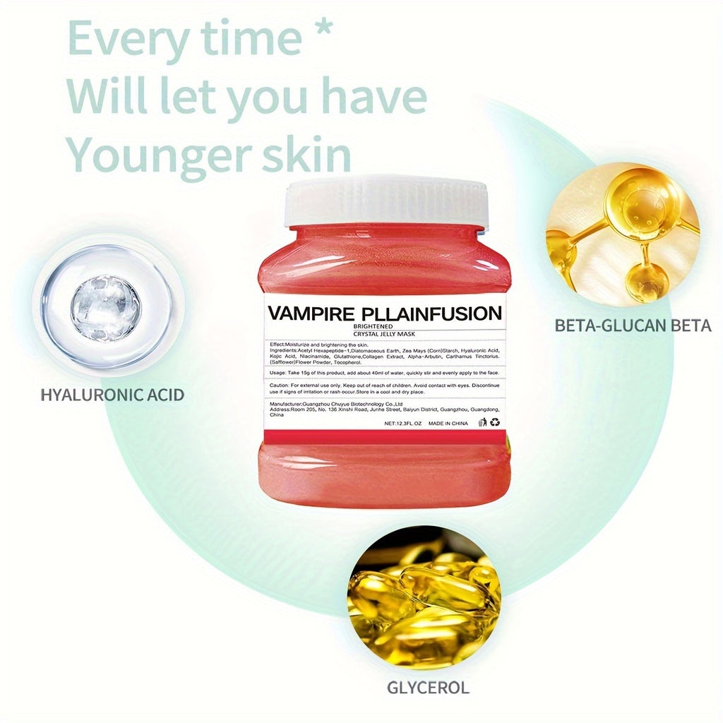 12.3fl.oz Vampire Plasma Face Mask - Lactic Acid Jelly for All Skin Types, Alcohol-Free & Paraben-Free, Firming & Hydrating Peel-Off Gel,, Fragrance-Free